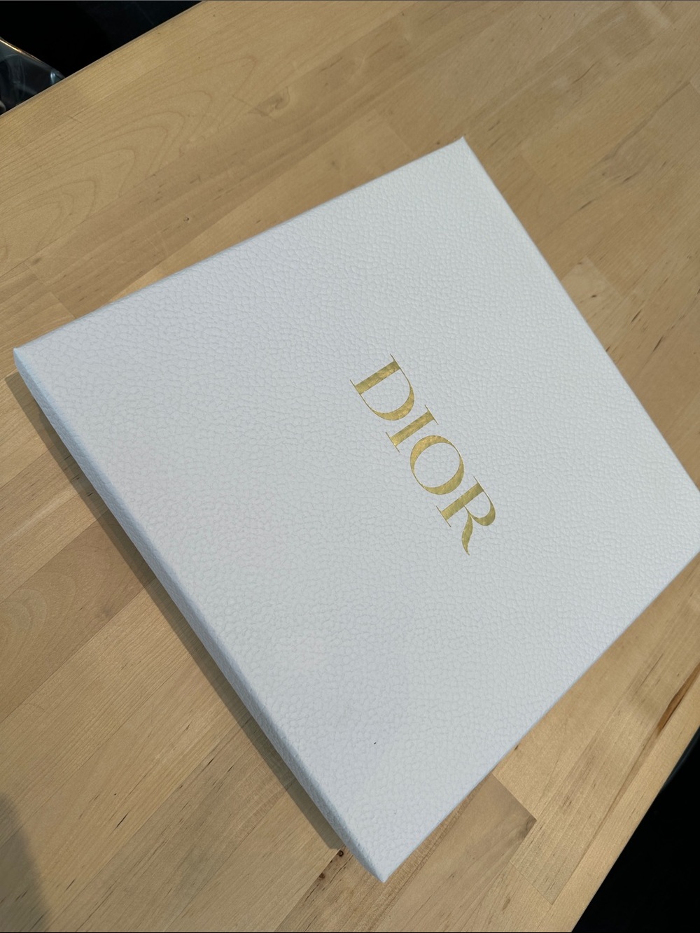 Dior White Box with Gold Logo